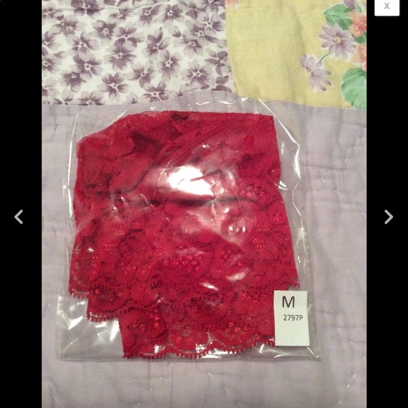 Brand New Ruffle Satin Red Corset - Large - Picture 6 of 6